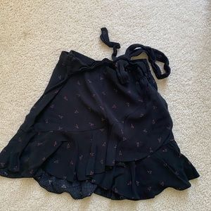 Wrap skirt with a heart design